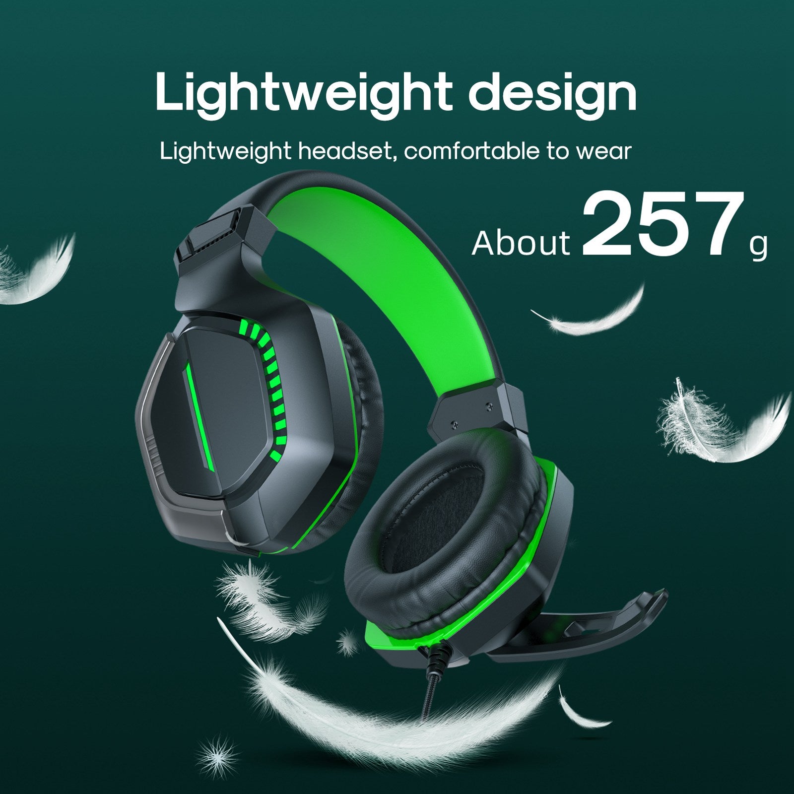 JOYROOM JR-HG1 Wired Headphone Lightweight Gaming Headset with LED Light for PS4 Switch Laptop Smartphone Tablet JOYROOM JR-HG1 Wired Headphone Lightweight Gaming Headset with LED Light for PS4 Switch Laptop Smartphone Tablet